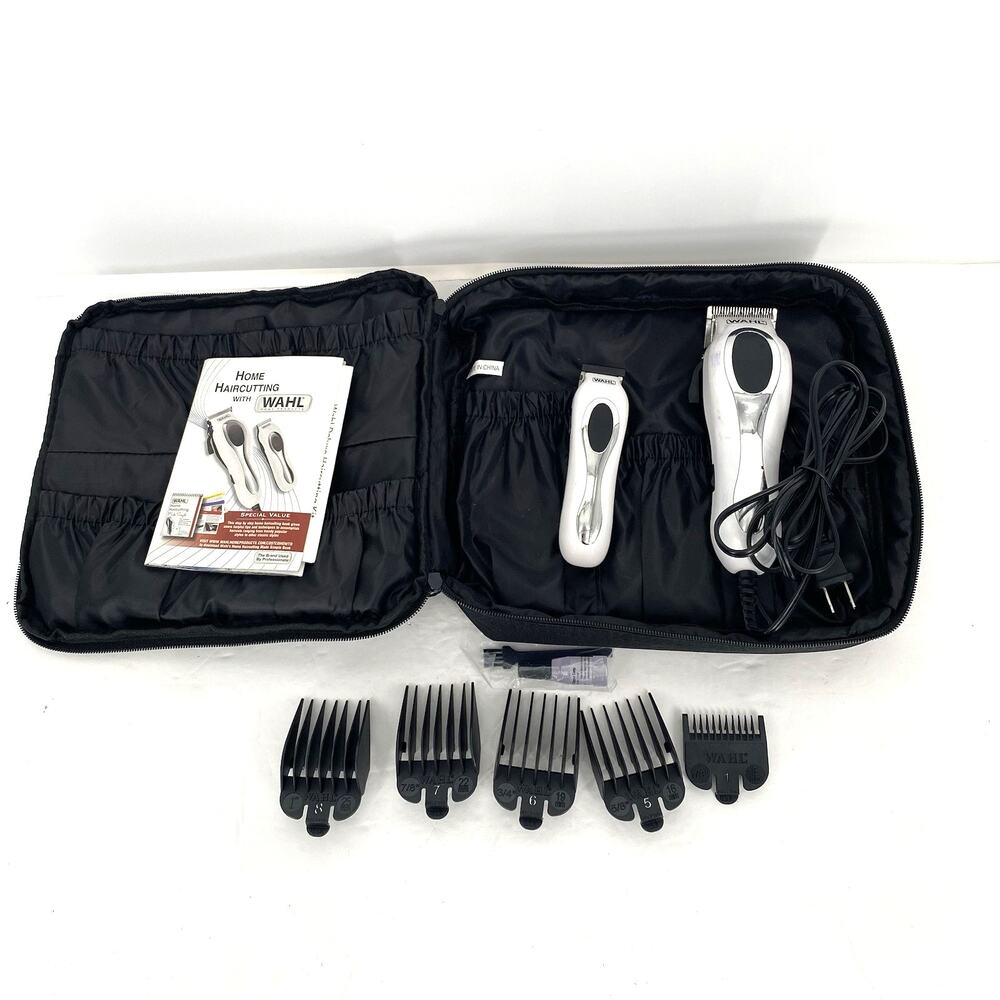 Wahl Home Haircut Kit Corded & Cordless Clippers Guards Case Tested Works